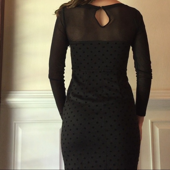 The Limited black cocktail dress with polka dots - Picture 2 of 4